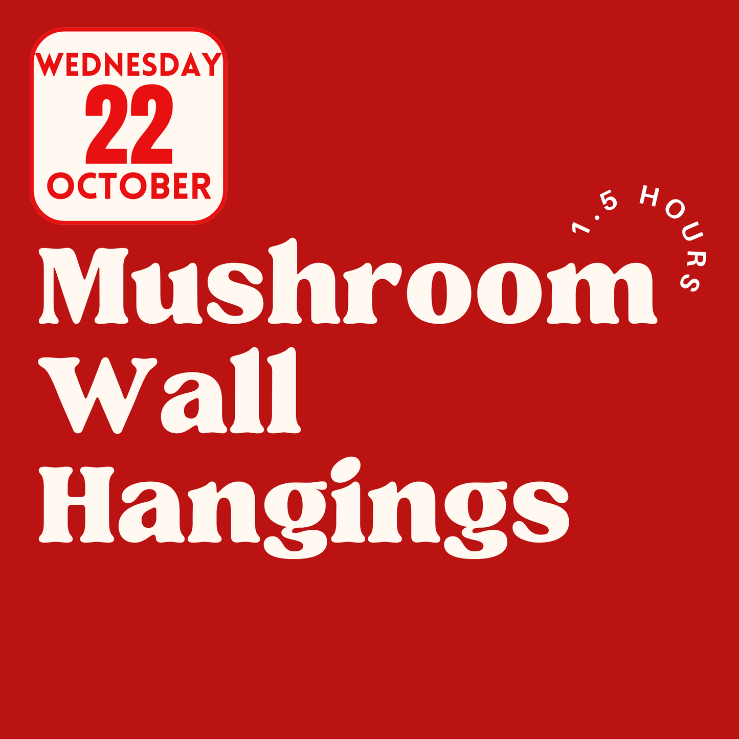 Mushroom Wall Hanging Workshop