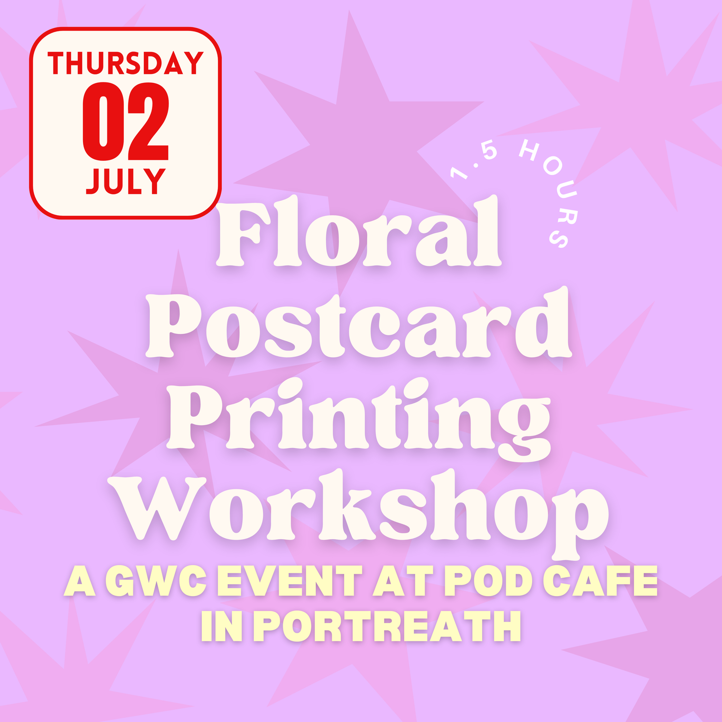 Floral Postcard Printing Workshop