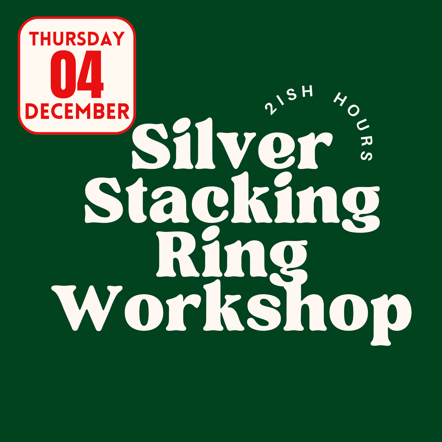 Silver Stacking Ring Workshop