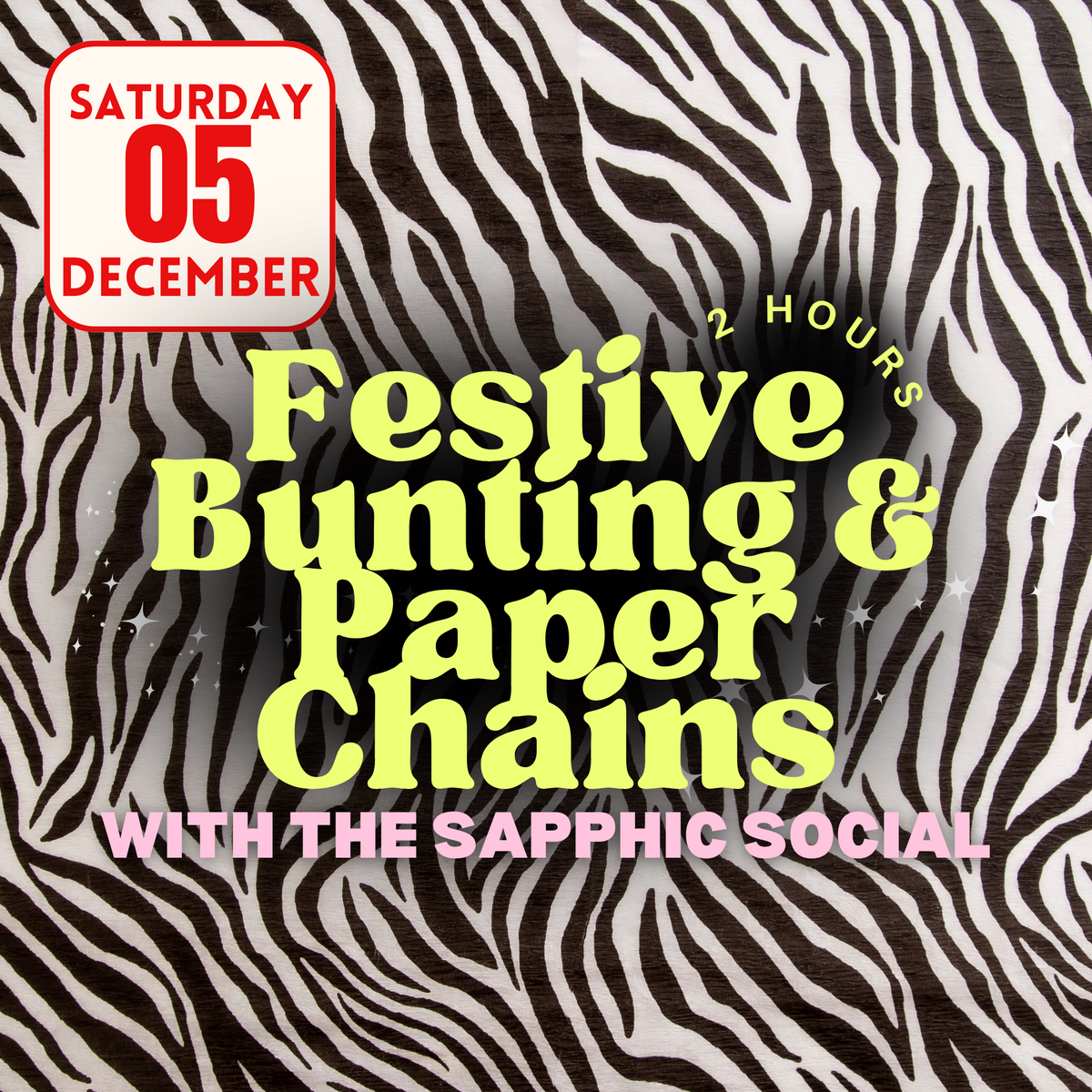 Sapphic Social Festive Paper Bunting