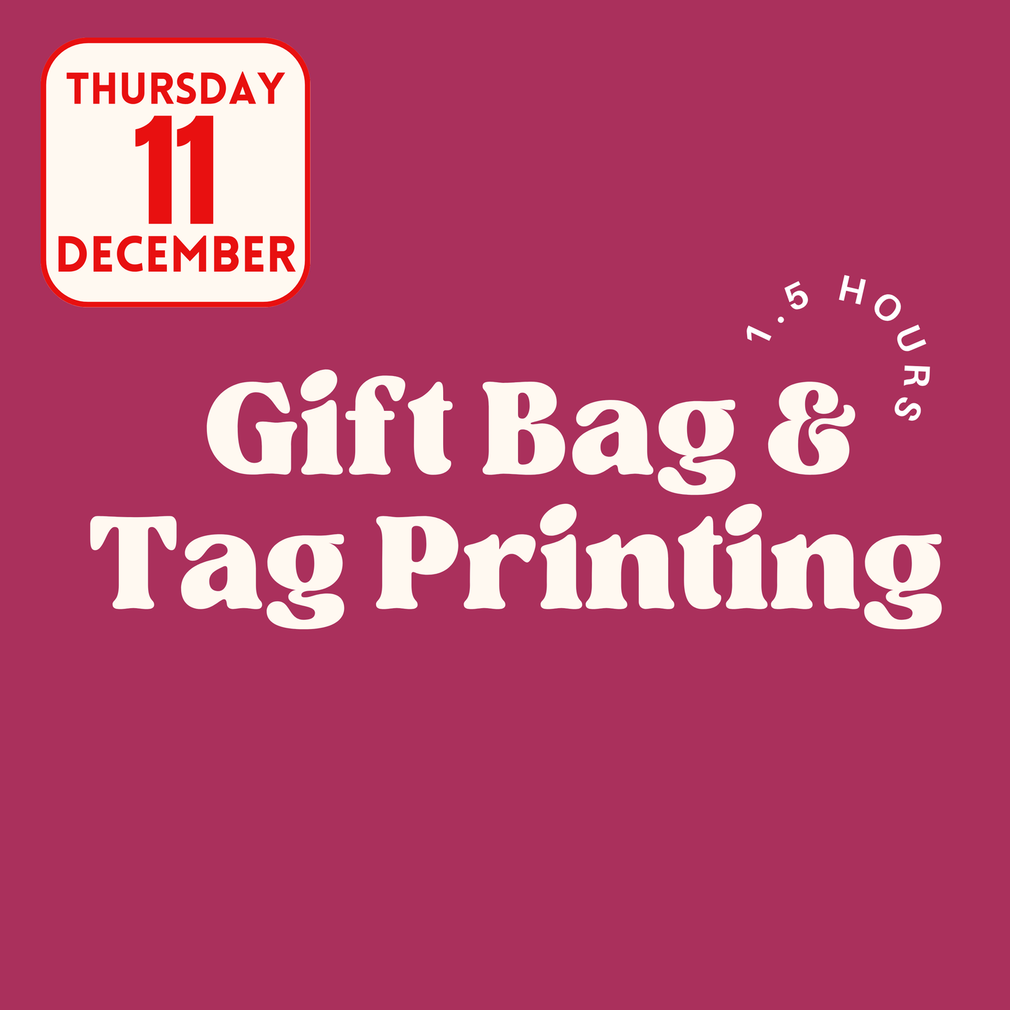Gift Bag & Tag Printing