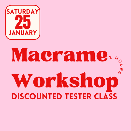 Heart Key Ring Macrame Workshop **DISCOUNTED**