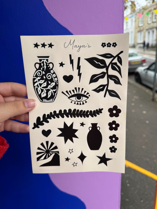 Sticker Sheet (B&W)
